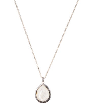 Ippolita Mother of Pearl Quartz Doublet & Diamond Pendant Necklace