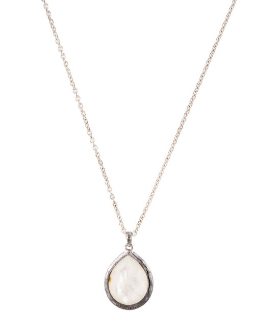 Ippolita Mother of Pearl Quartz Doublet & Diamond Pendant Necklace