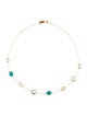 Ippolita 18K Mother of Pearl, Turquoise & Topaz Station Necklace