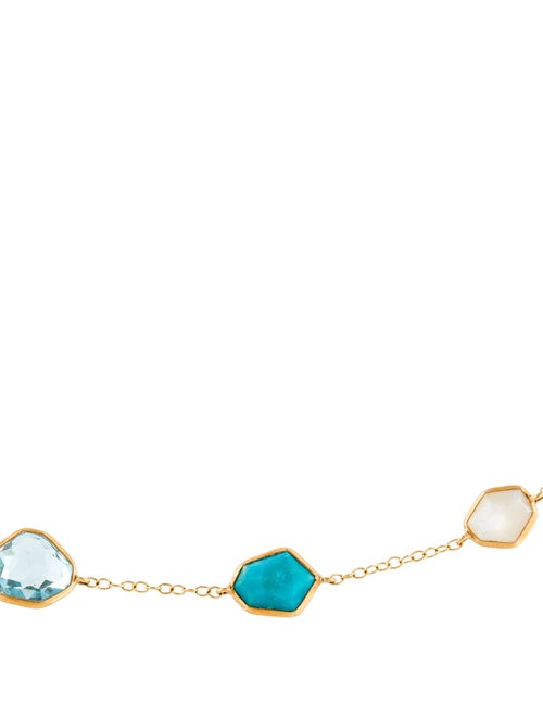 Ippolita 18K Mother of Pearl, Turquoise & Topaz Station Necklace
