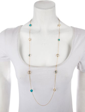 Ippolita 18K Mother of Pearl, Turquoise & Topaz Station Necklace