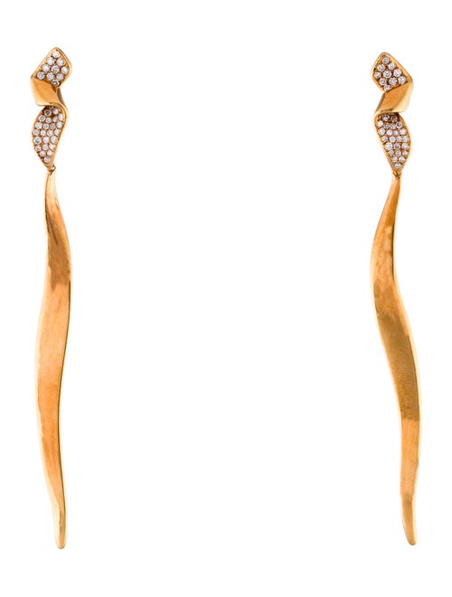 Ippolita 18K Diamond Stardust Twisted Drop Earrings
