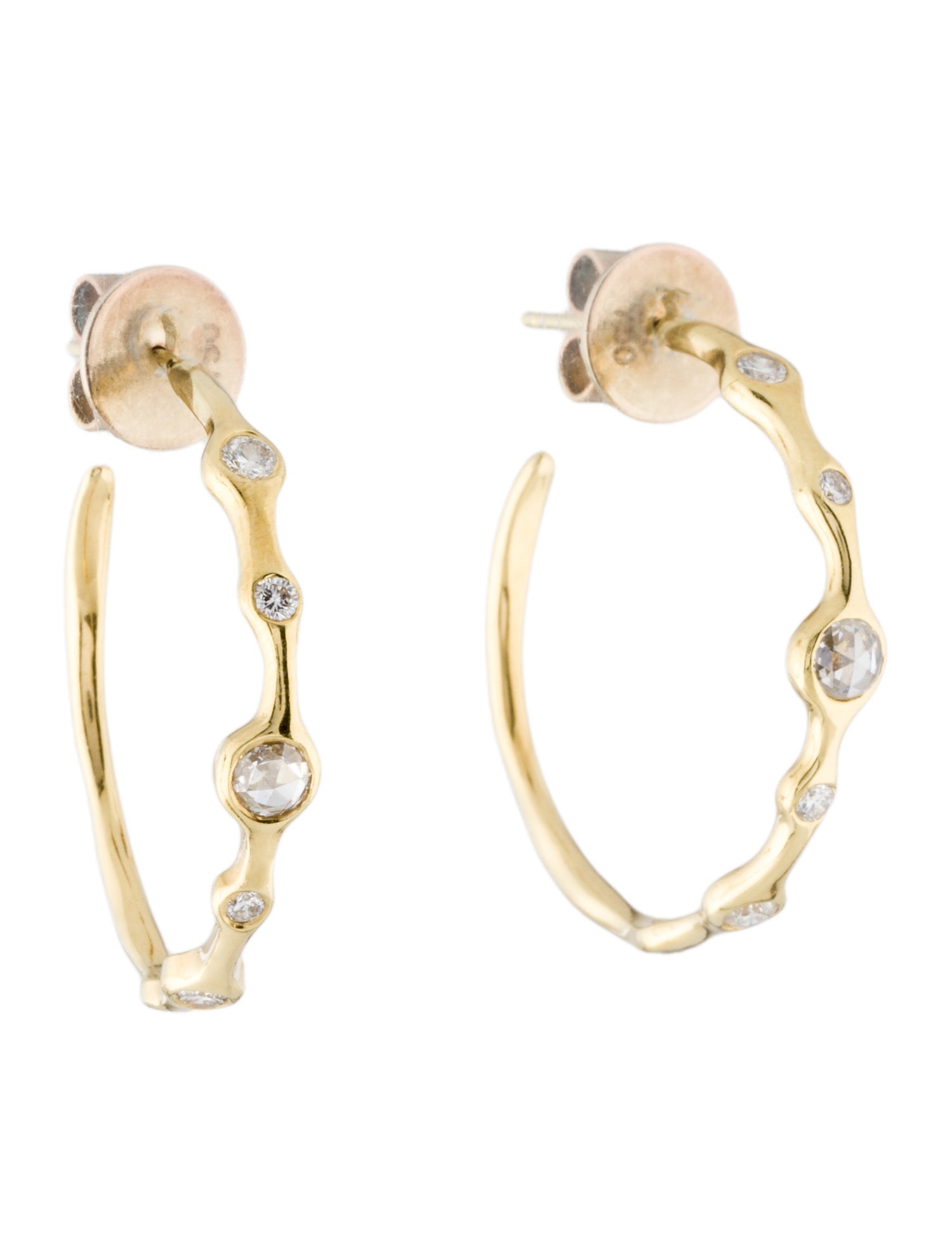 Ippolita 18K Diamond Starburst Hoop Earrings