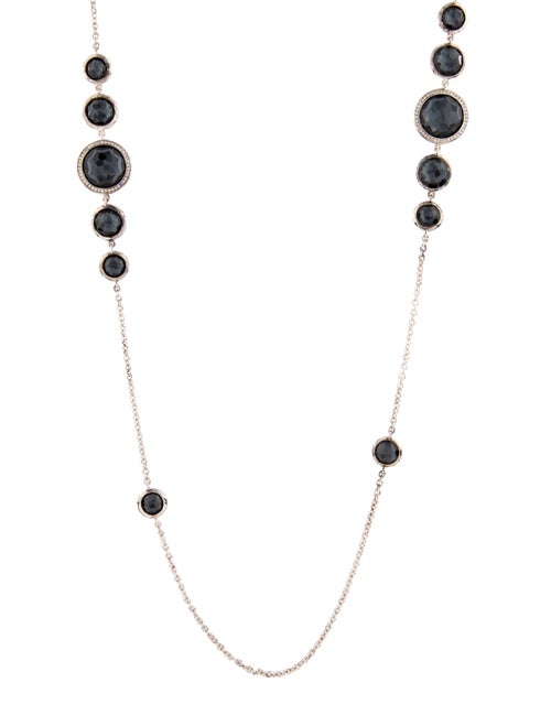 Ippolita Quartz Doublet & Diamond Station Necklace