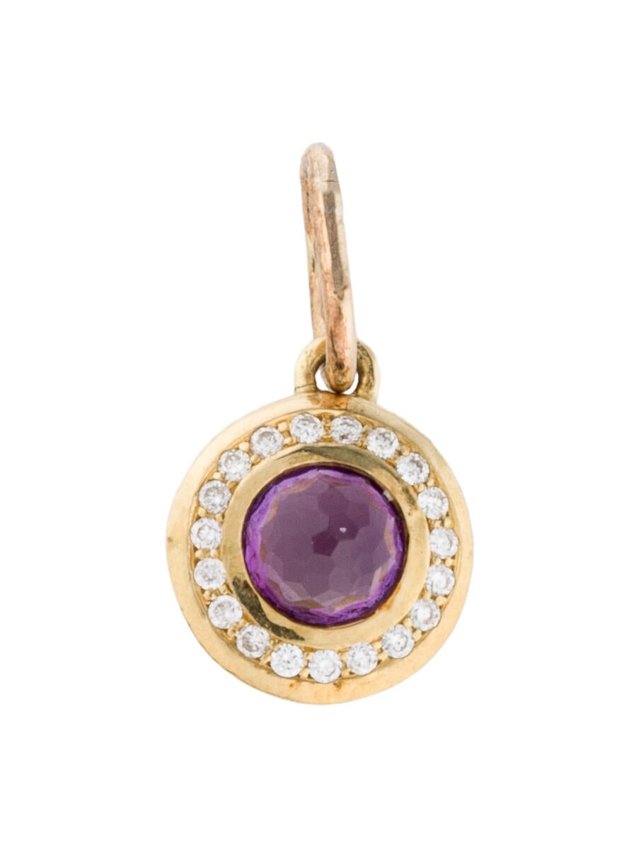 Ippolita 18K Amethyst & Diamond Small Necklace Pendant