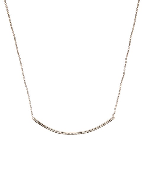 Ippolita Diamond Curve Bar Pendant Necklace