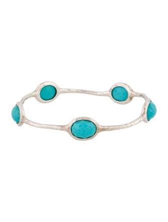 Ippolita Turquoise 5-Stone Station Bangle Bracelet