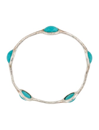 Ippolita Turquoise 5-Stone Station Bangle Bracelet