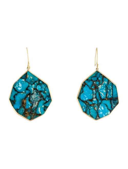 Ippolita 18K Composite Turquoise Teardrop Earrings