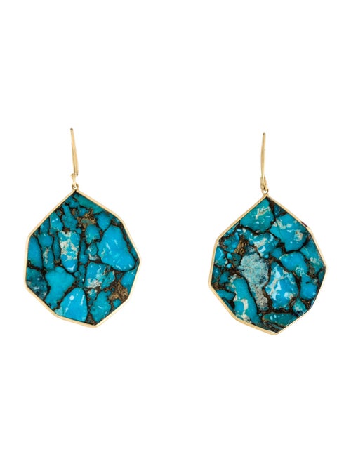 Ippolita 18K Composite Turquoise Teardrop Earrings