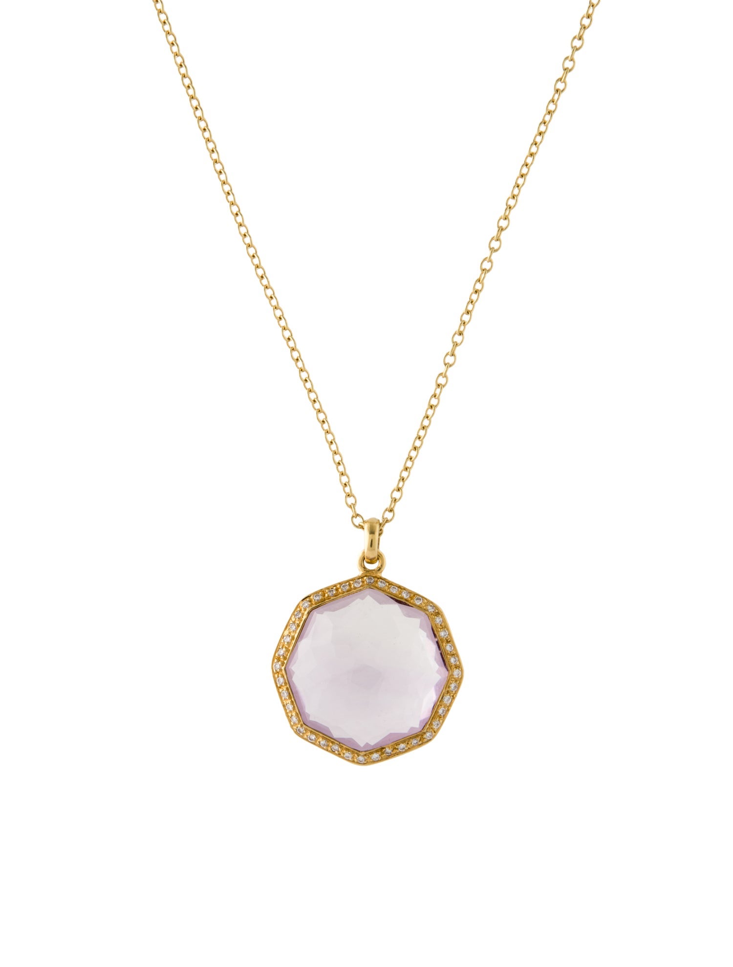 Ippolita 18K Amethyst & Diamond Pendant Necklace