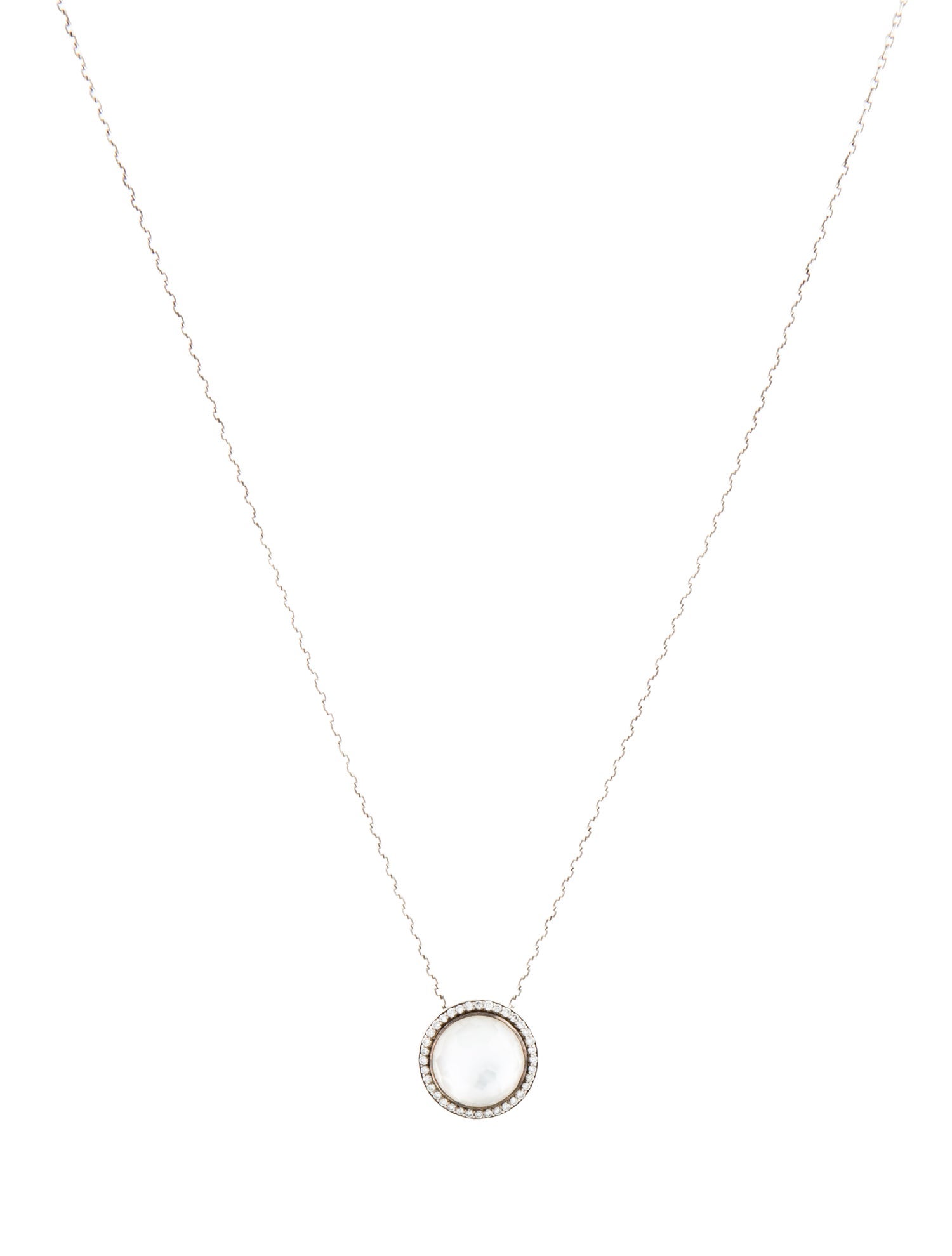 Ippolita Enamel, Mother of Pearl & Quartz Doublet & Diamond Pendant Necklace