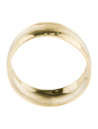 Ippolita 18K Wide Goddess Hammered Bangle Bracelet