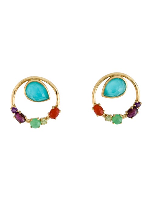 Ippolita 18K Multistone Cluster Circle Stud Earrings
