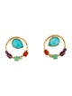 Ippolita 18K Multistone Cluster Circle Stud Earrings