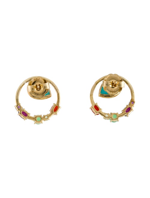 Ippolita 18K Multistone Cluster Circle Stud Earrings
