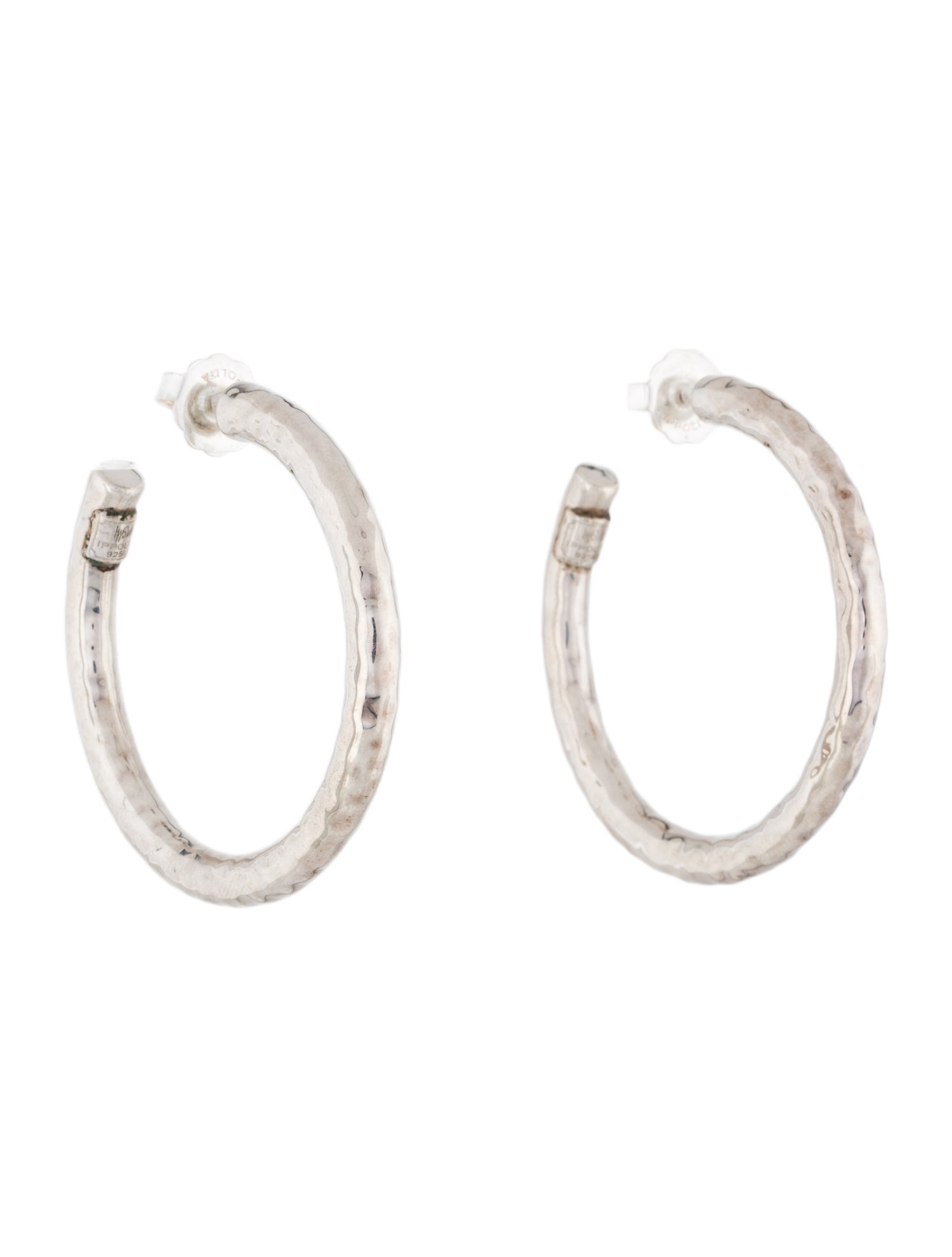 Ippolita Classico Medium Hammered Hoop Earrings
