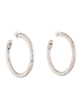 Ippolita Classico Medium Hammered Hoop Earrings
