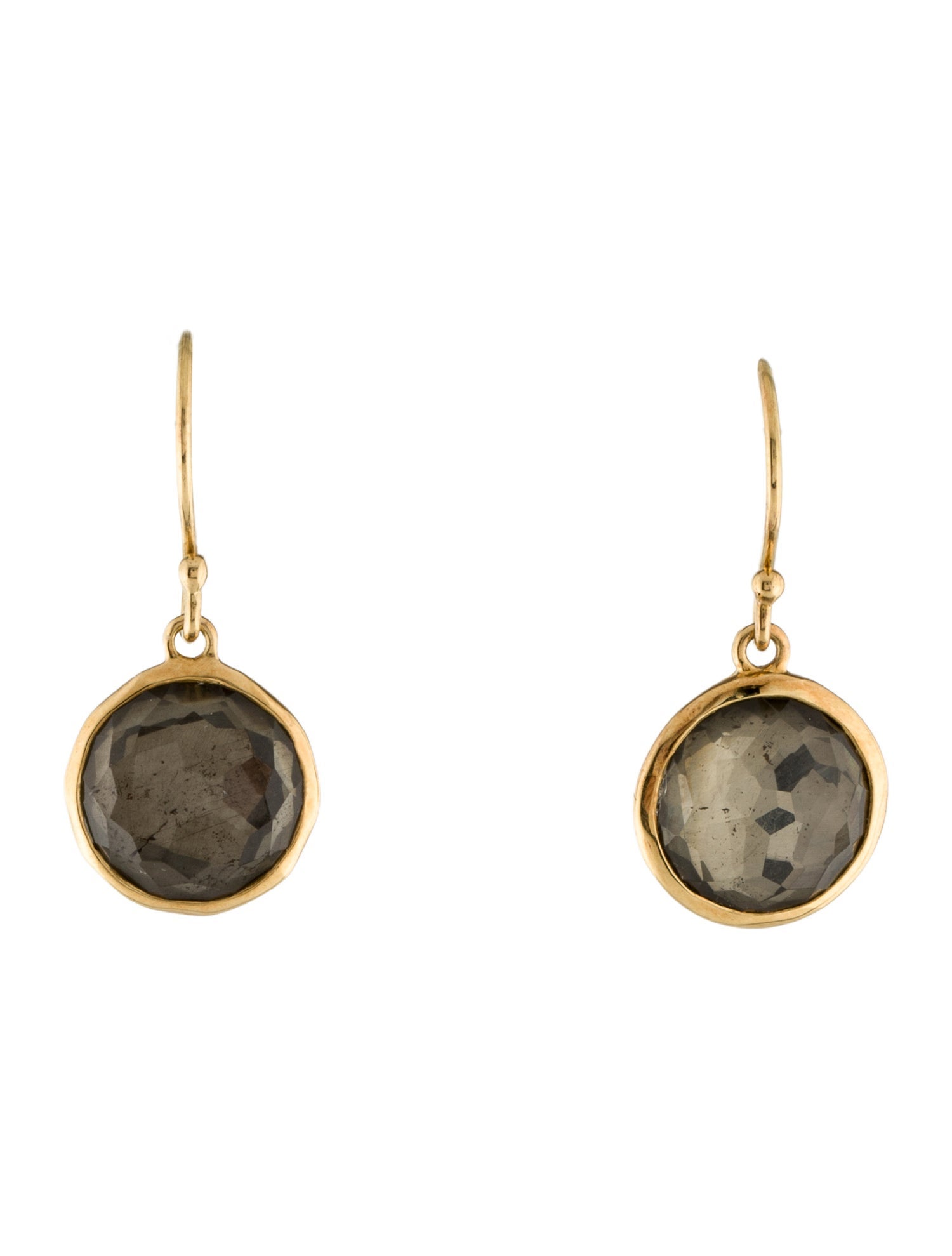 Ippolita 18K Quartz & Pyrite Doublet Drop Earrings