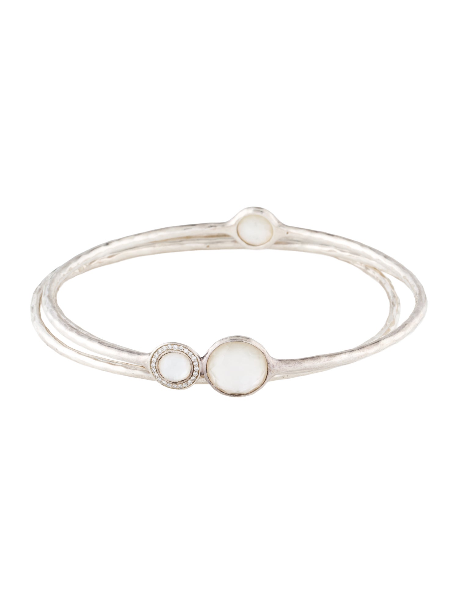 Ippolita Mother of Pearl & Quartz Doublet Bangle Bracelets