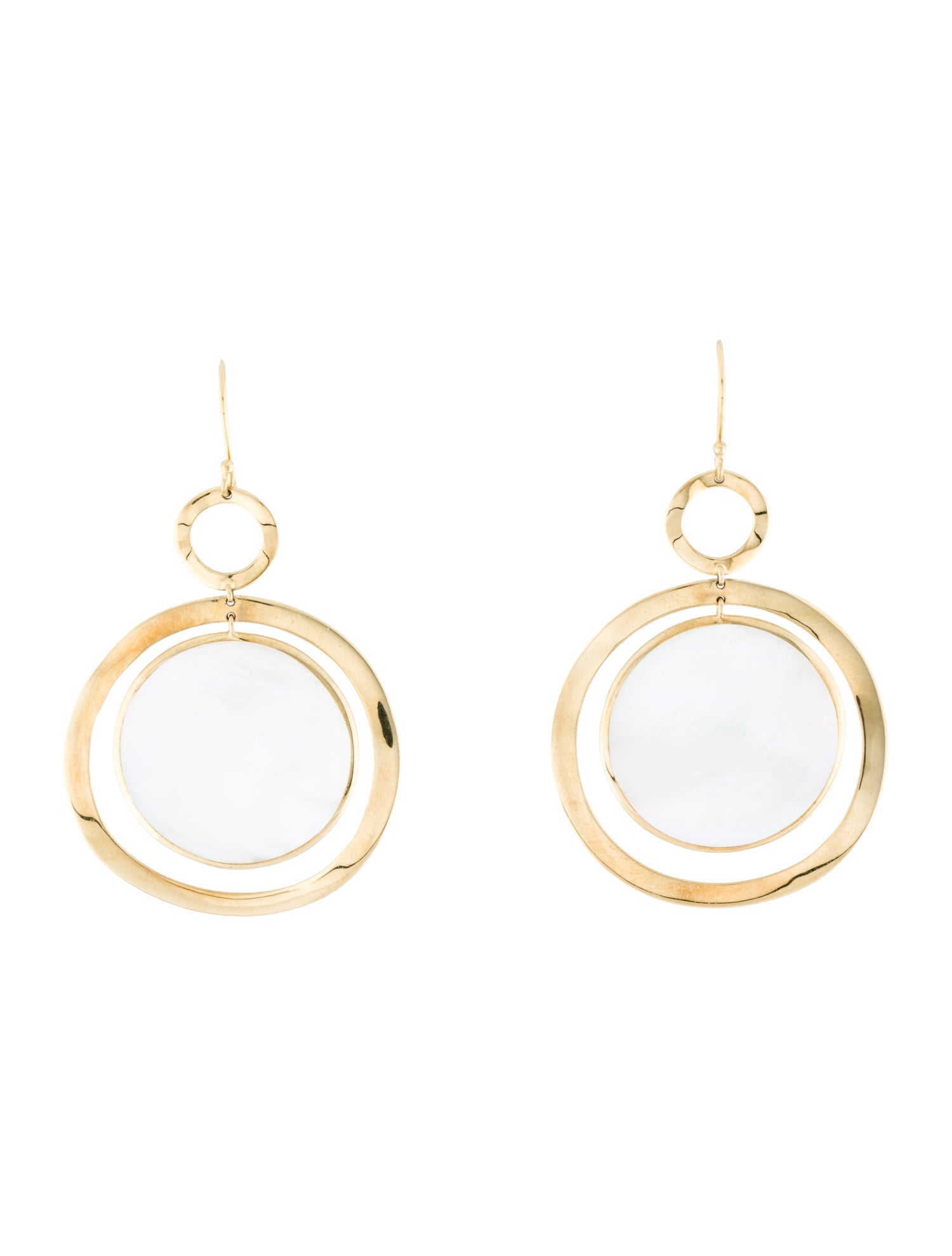 Ippolita 18K Mother of Pearl Circle Drop Earrings