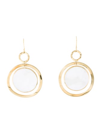 Ippolita 18K Mother of Pearl Circle Drop Earrings