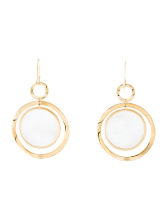 Ippolita 18K Mother of Pearl Circle Drop Earrings