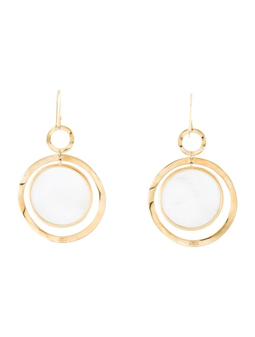 Ippolita 18K Mother of Pearl Circle Drop Earrings