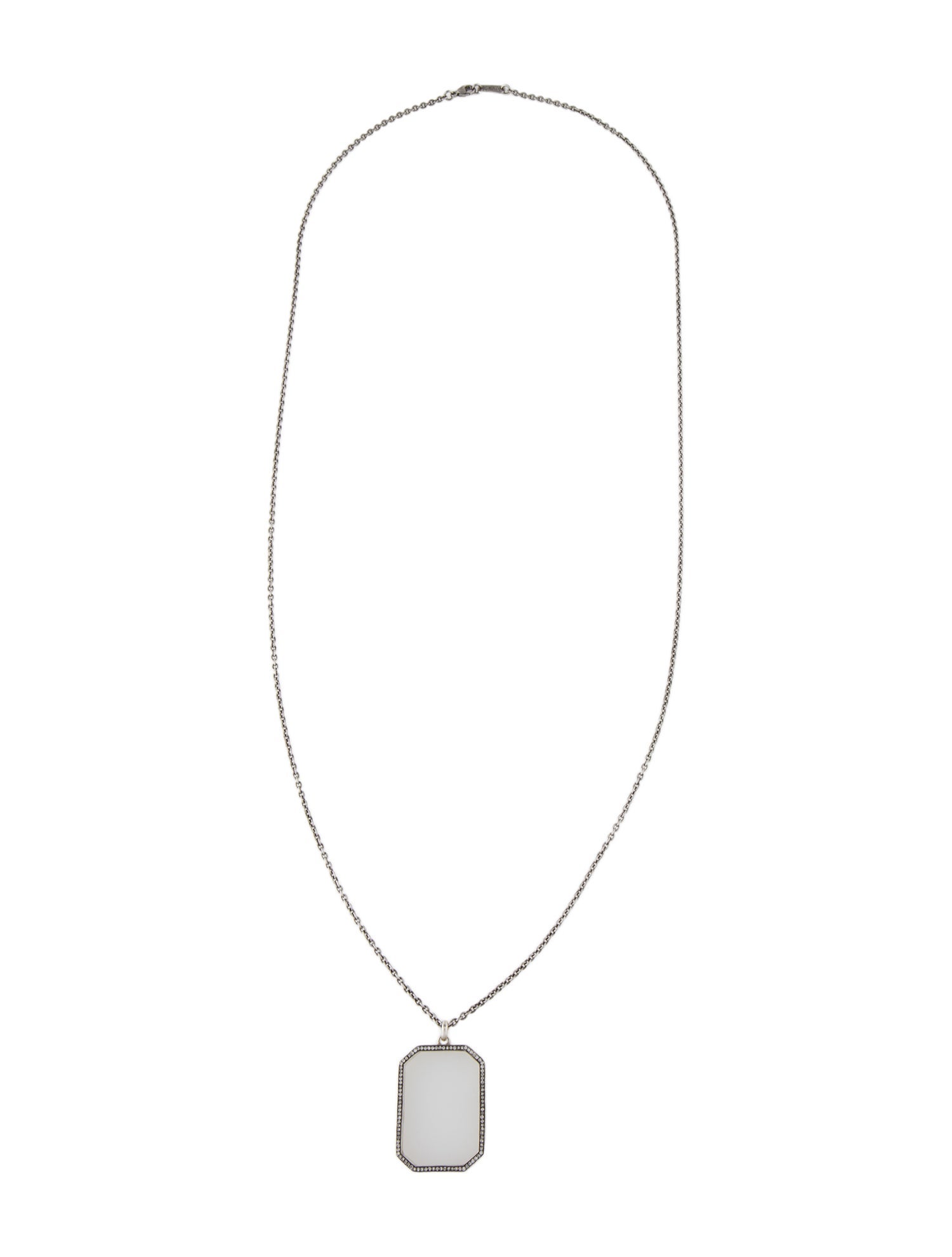 Ippolita Diamond Dog Tag Necklace
