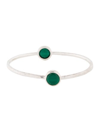 Ippolita Malachite 2-Stone Bangle Bracelet