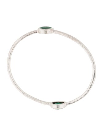 Ippolita Malachite 2-Stone Bangle Bracelet