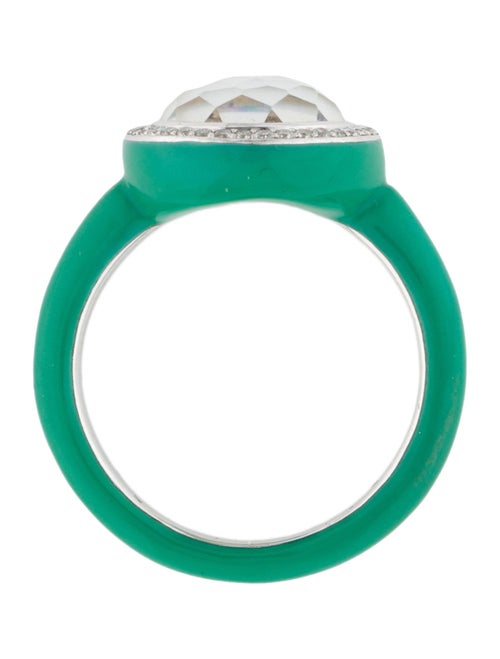 Ippolita Diamond-Accented Mother of Pearl & Quartz Doublet Carnevale Ring