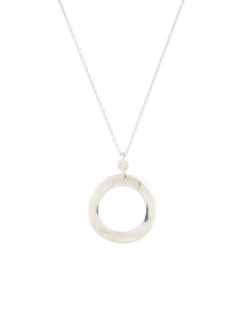Ippolita Diamond Wave Circle Pendant Necklace