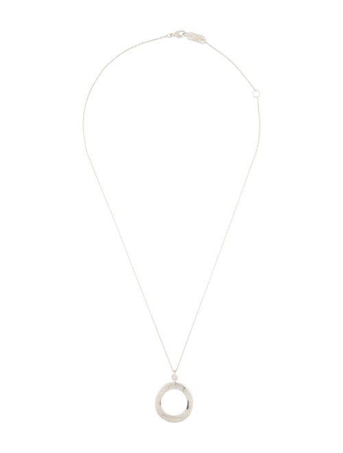 Ippolita Diamond Wave Circle Pendant Necklace