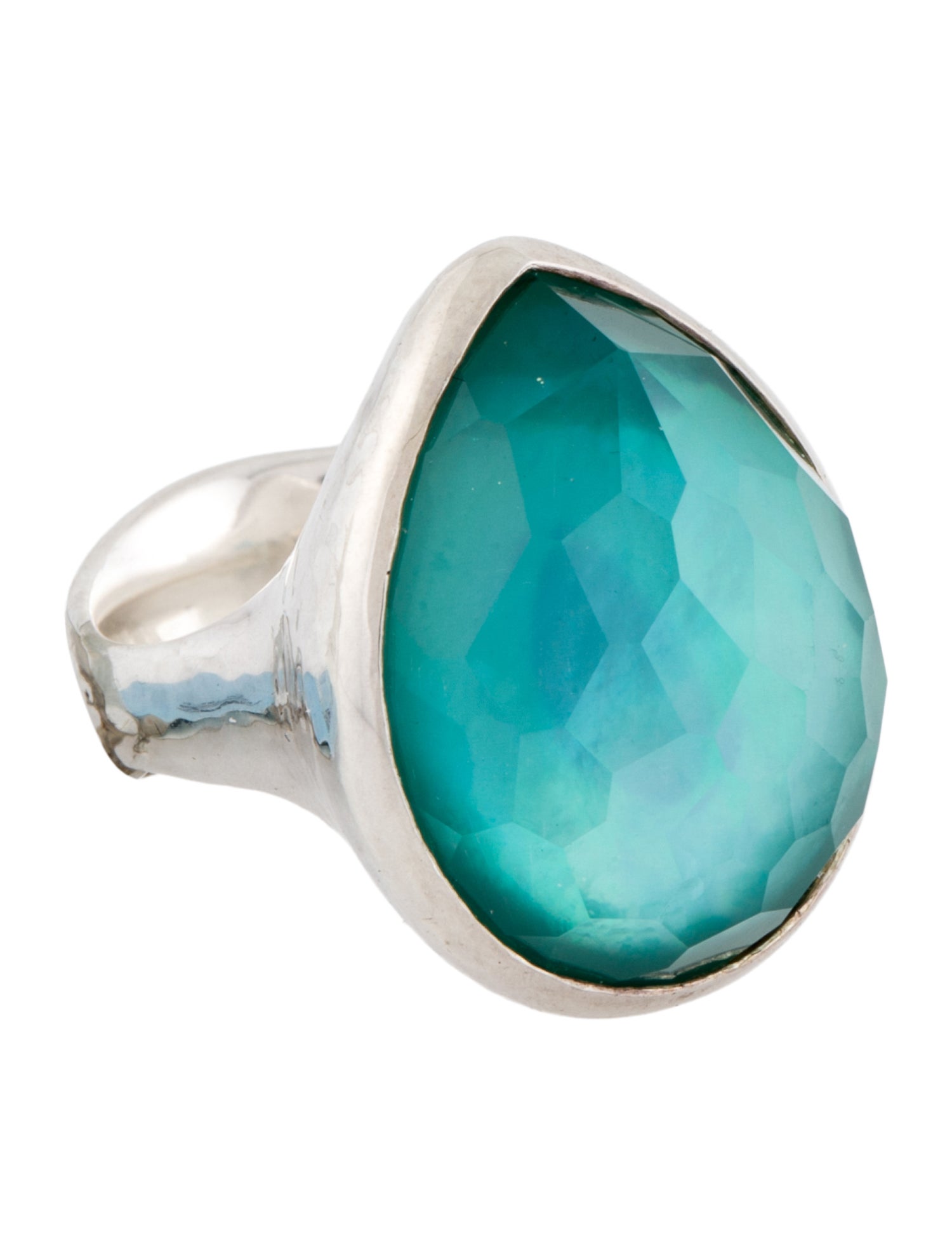 Ippolita Quartz & Mother Of Pearl Doublet Wonderland Teardrop Ring