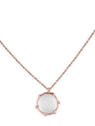 Ippolita Quartz & Diamond Rosé Pendant Necklace