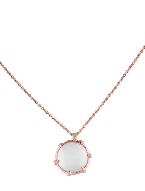 Ippolita Quartz & Diamond Rosé Pendant Necklace