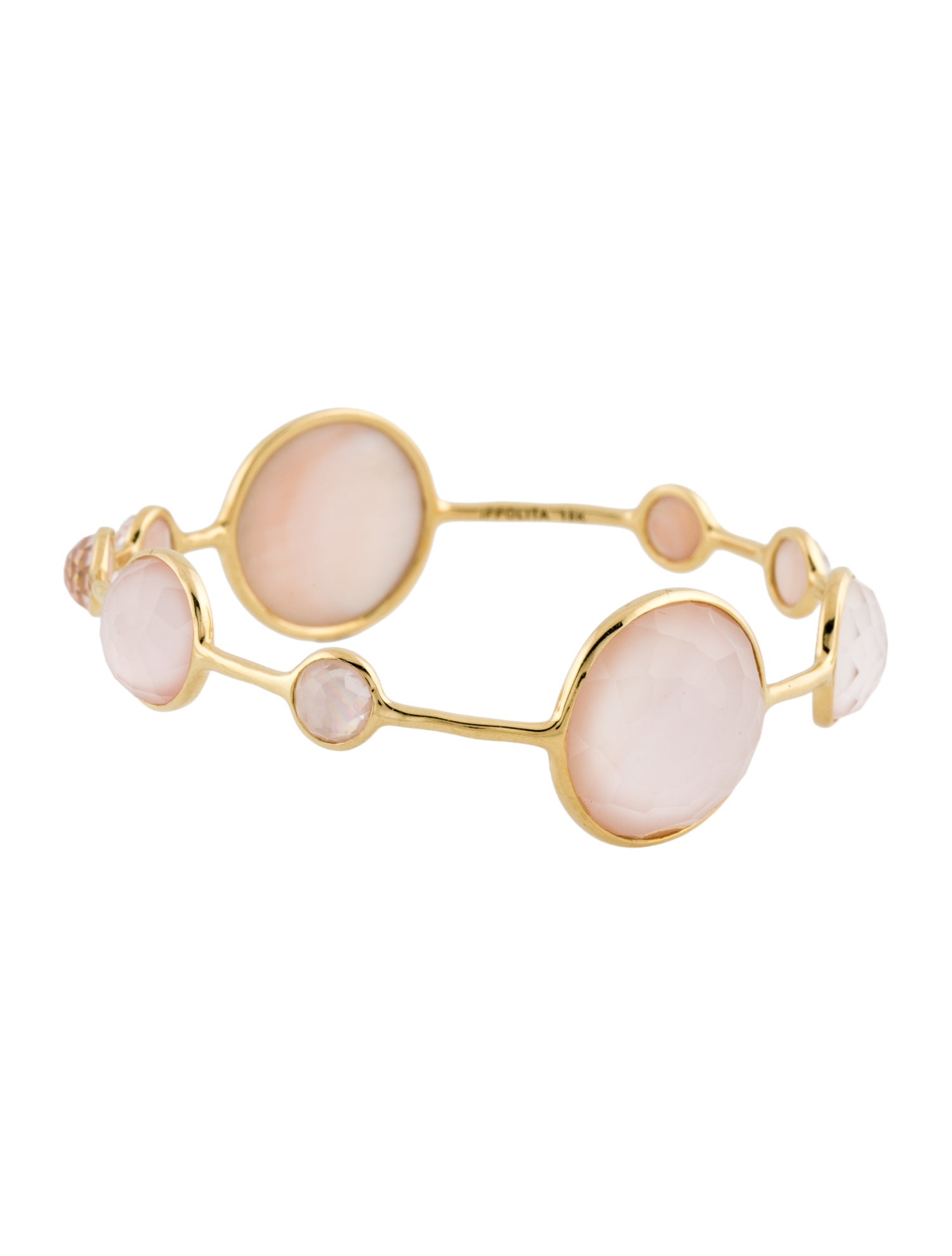 Ippolita 18K Quartz & Mother Of Pearl Doublet Rock Candy Bangle