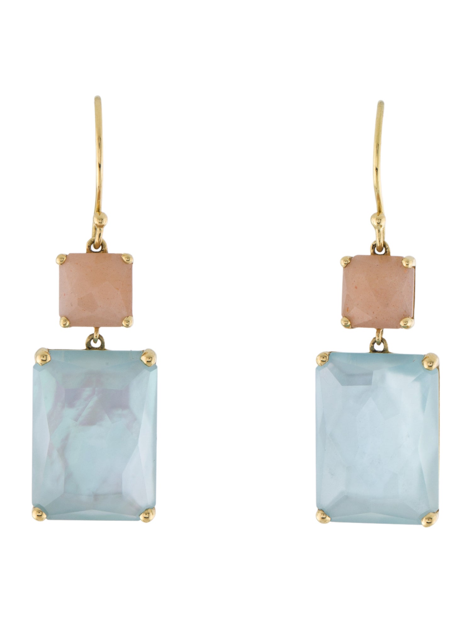 Ippolita 18K Topaz & Mother of Pearl Doublet & Sunstone Gelato Drop Earrings