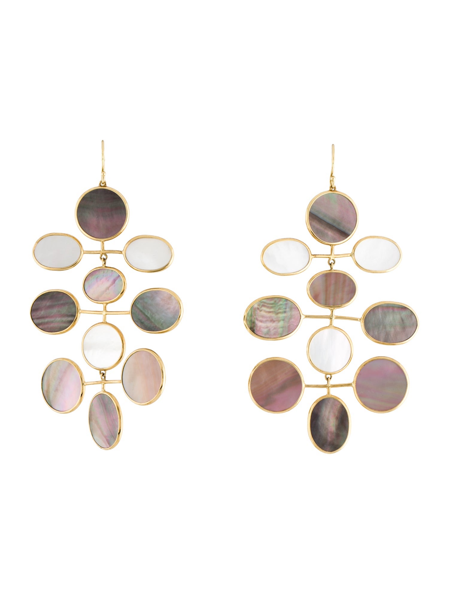 Ippolita 18K Mother of Pearl Polished Rock Candy Jumbo Mobile Earrings