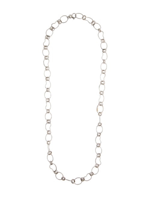 Ippolita Classico Long Hammered Kidney Link Chain Necklace