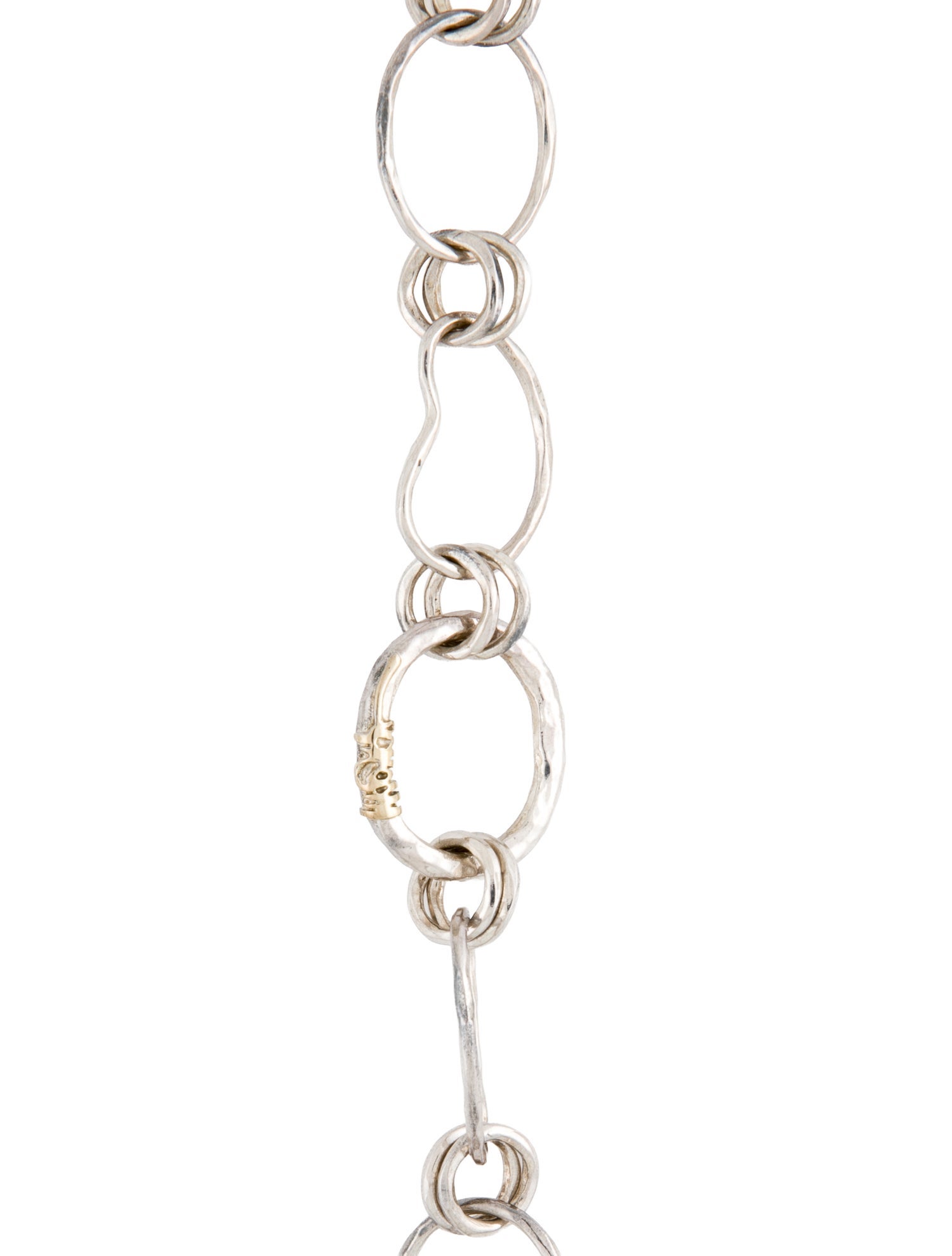 Ippolita Classico Long Hammered Kidney Link Chain Necklace