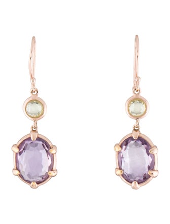 Ippolita Rose Sugar Kissed Amethyst & Quartz Drop Earrings