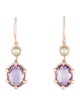 Ippolita Rose Sugar Kissed Amethyst & Quartz Drop Earrings