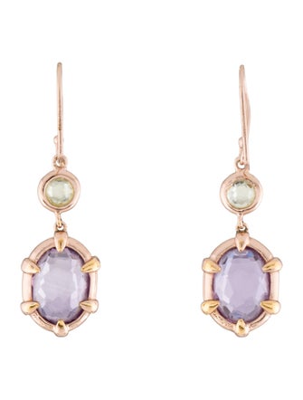 Ippolita Rose Sugar Kissed Amethyst & Quartz Drop Earrings