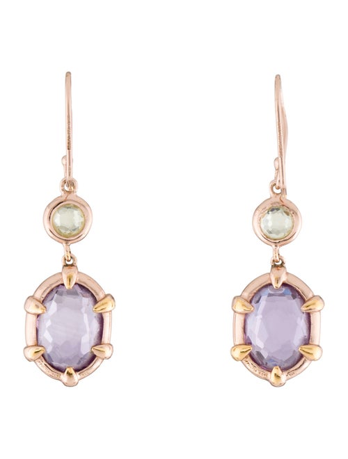 Ippolita Rose Sugar Kissed Amethyst & Quartz Drop Earrings