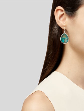 Ippolita Composite Turquoise & Quartz Doublet Teardrop Earrings”