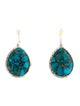 Ippolita Composite Turquoise & Quartz Doublet Teardrop Earrings”