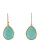 Ippolita 18K Rutilated Quartz & Turquoise Doublet Drop Earrings