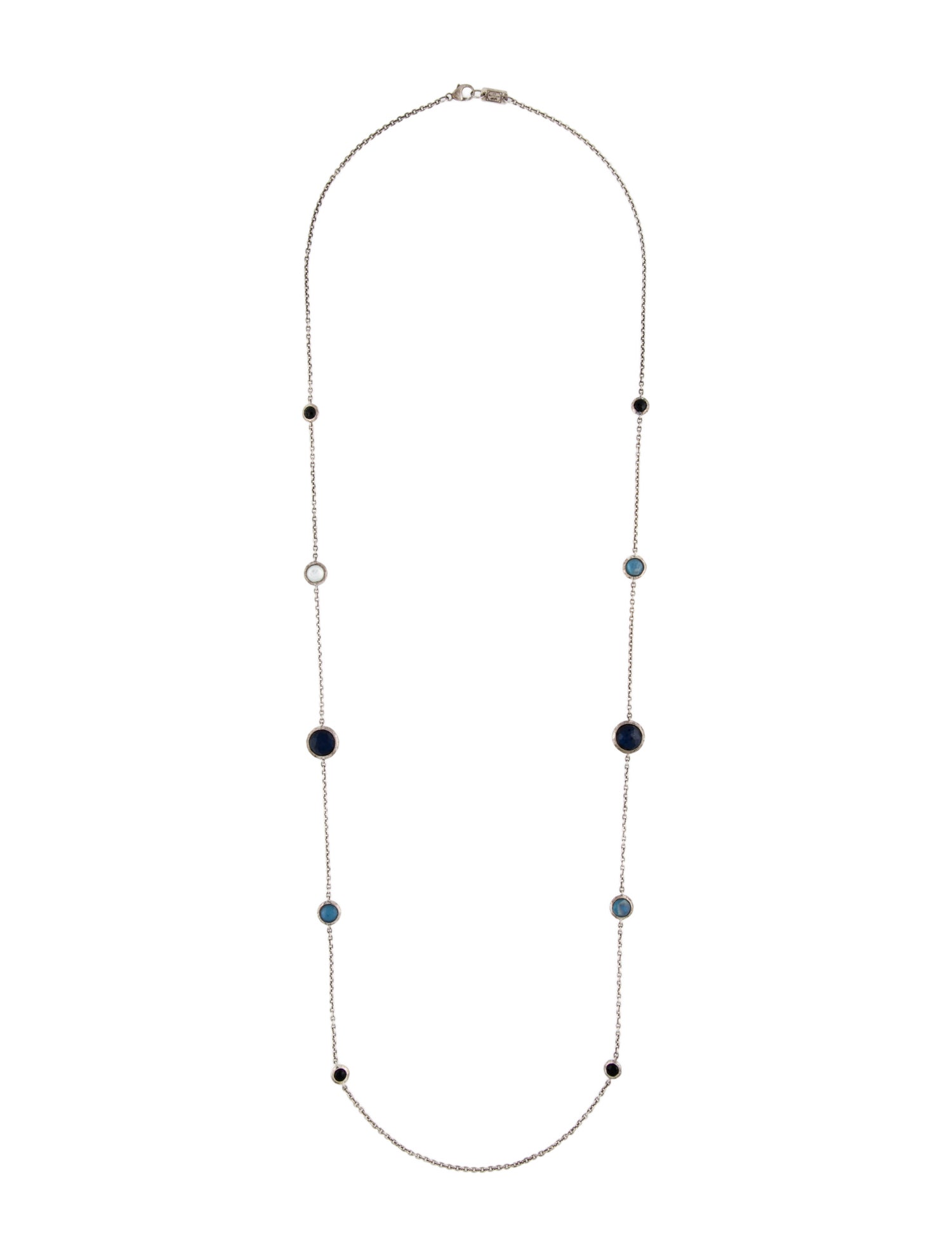 Ippolita Mother of Pearl, Onyx & Quartz Station Necklace